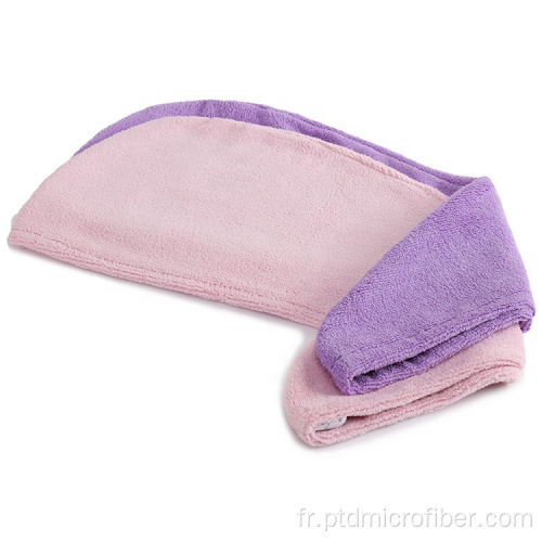 Turban à séchage de cheveux en microfibre super absorbant